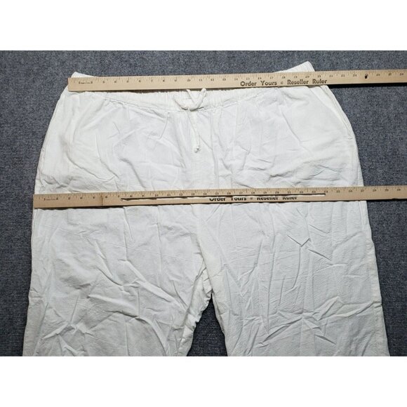 Susan Graver Style Pants Womens 3X White Cotton Capri Stretch Pull On High Rise - Picture 7 of 9